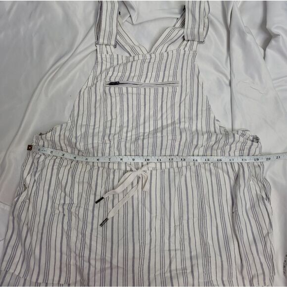 NEW Torrid white multi stripe rayon twill shortall with drawstring waist 1X‎ - Picture 9 of 11